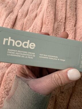 RHODE Barrier Restore Cream — Muted Sage Green Packaging